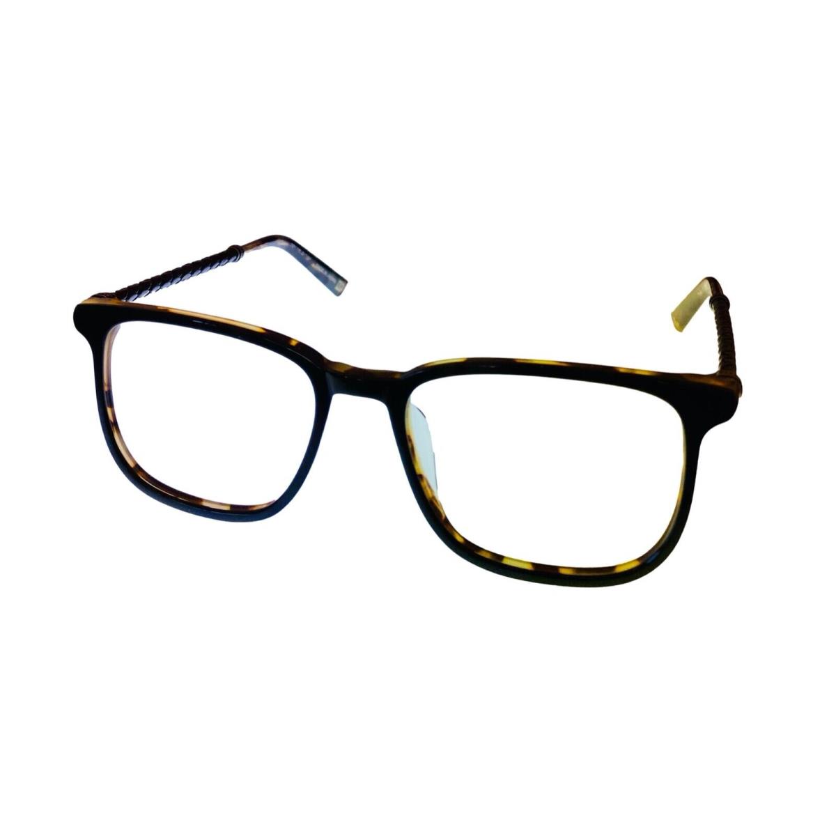 John Varvatos Rectangle Mens Black Tortoise Eyewear Plastic Frame V400 53mm