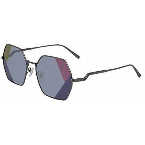 Mcm 126S 043 Dark Nickel Hexagon Sunglasses with Multi Colored Lenses 57mm