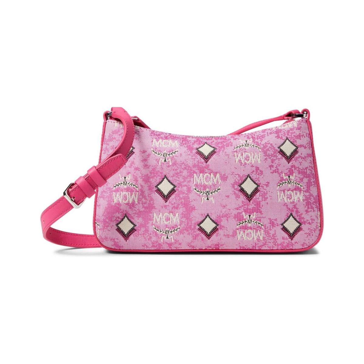 Mcm Pink Jacquard Leather Small Mini Size Shoulder Bag