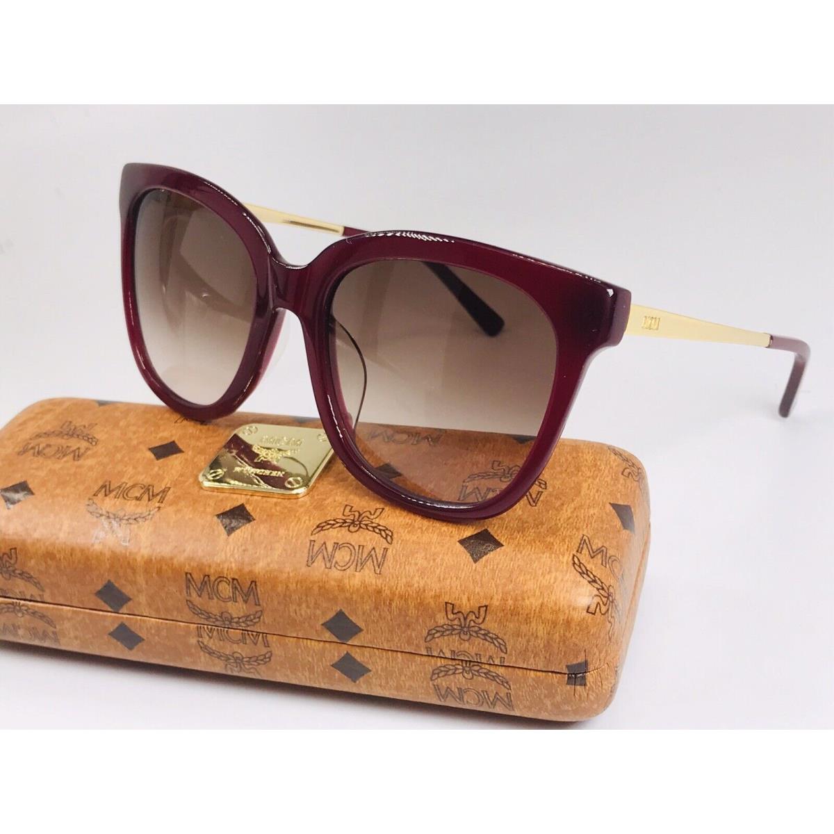 MCM628SA 603 Bordeaux Gold Sunglasses 55mm with Mcm Case