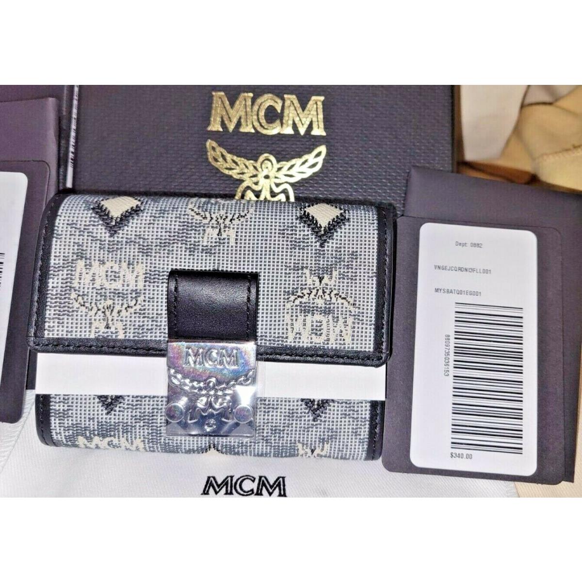 Mcm Mini Trifold Wallet W/ Box and Tag 340.00 Grey