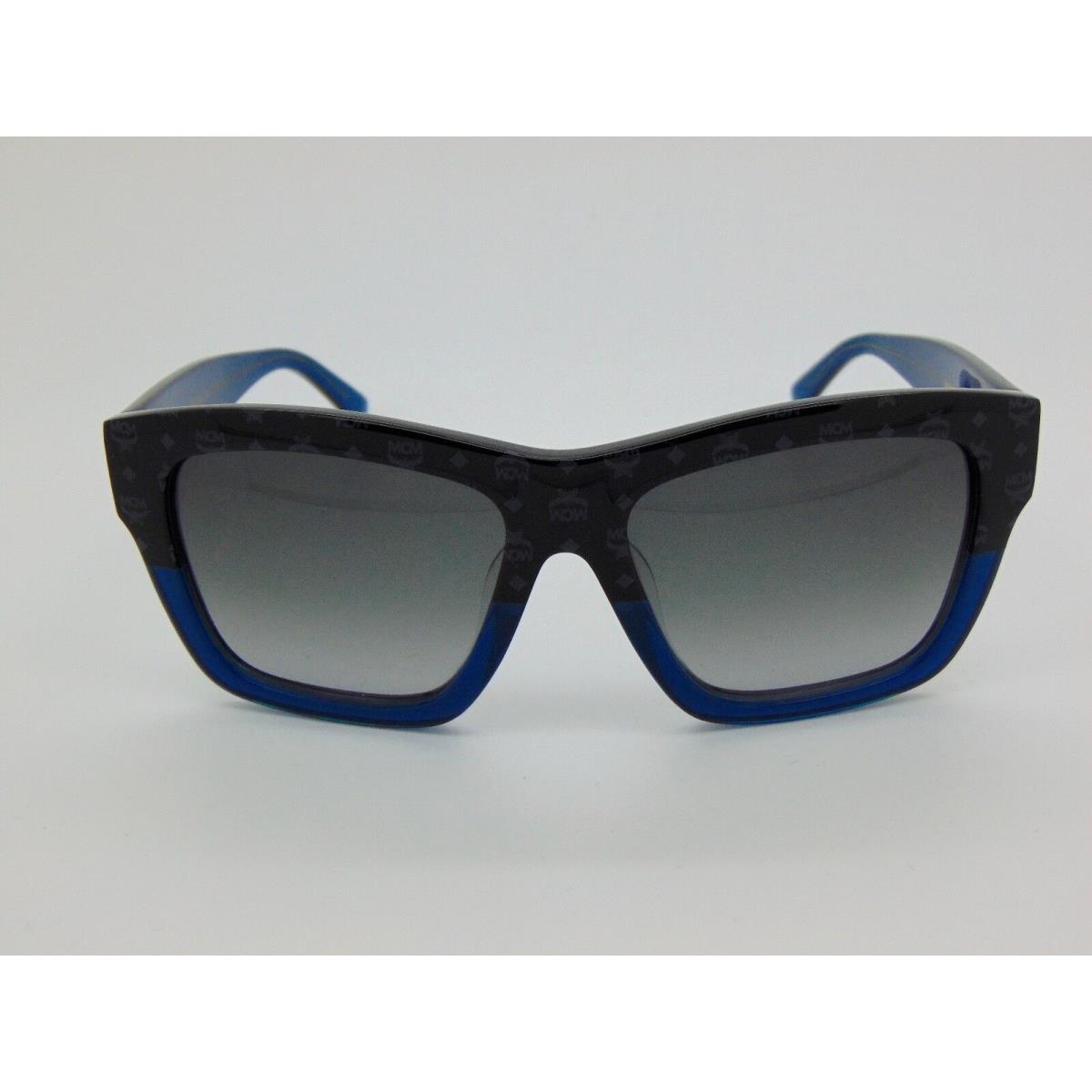 Mcm 607SA 966 Black/blue Visetos Monogram 56mm Sunglasses w/ Case