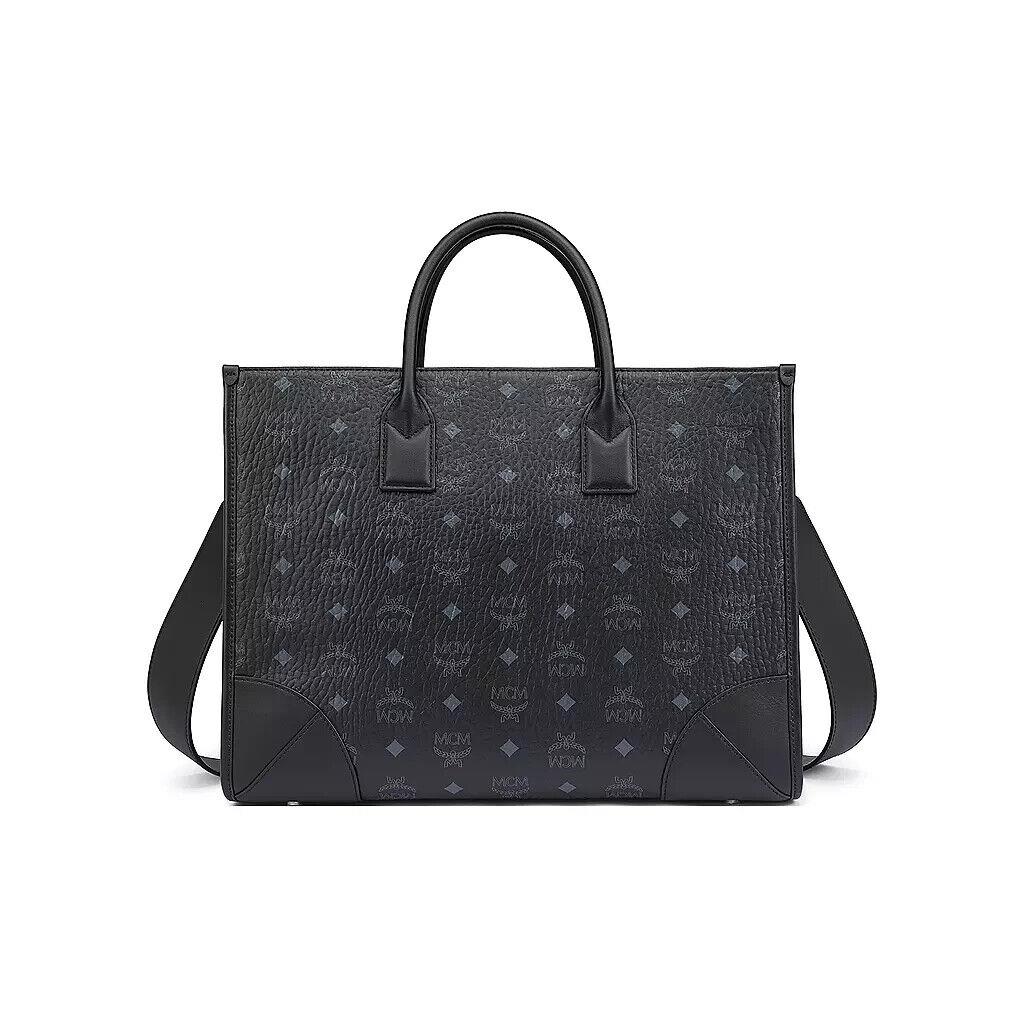 Mcm Munich Tote Bag in Visetos MWTCSBO02BK001 in Black