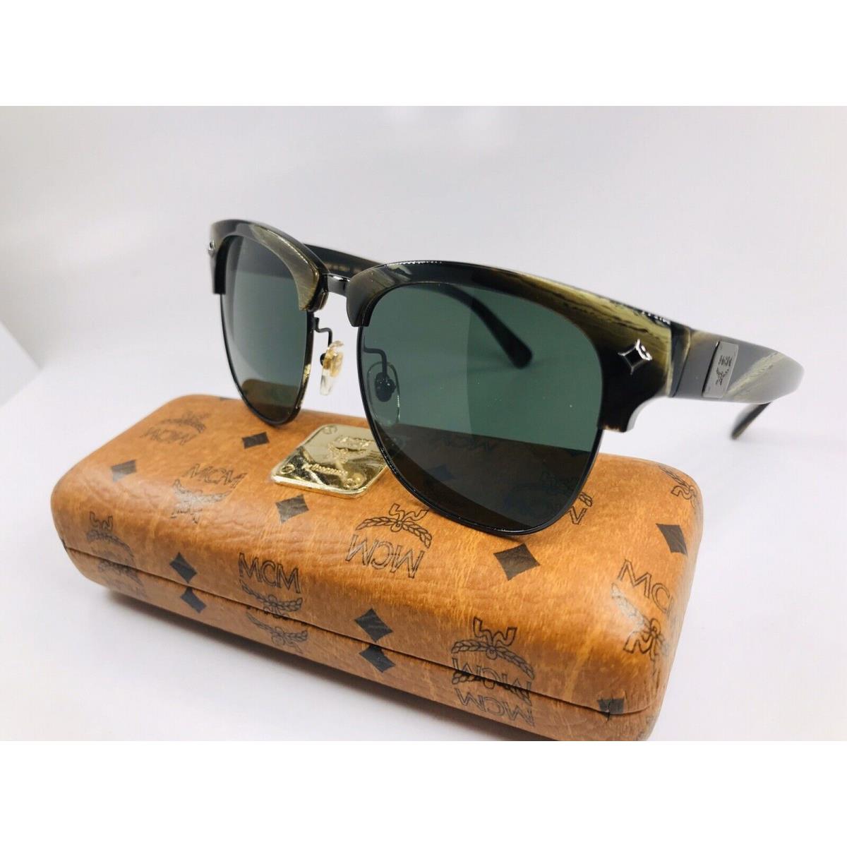 Mcm 604S 017 Dark Gunmetal Khaki Marble Sunglasses 55mm with Case