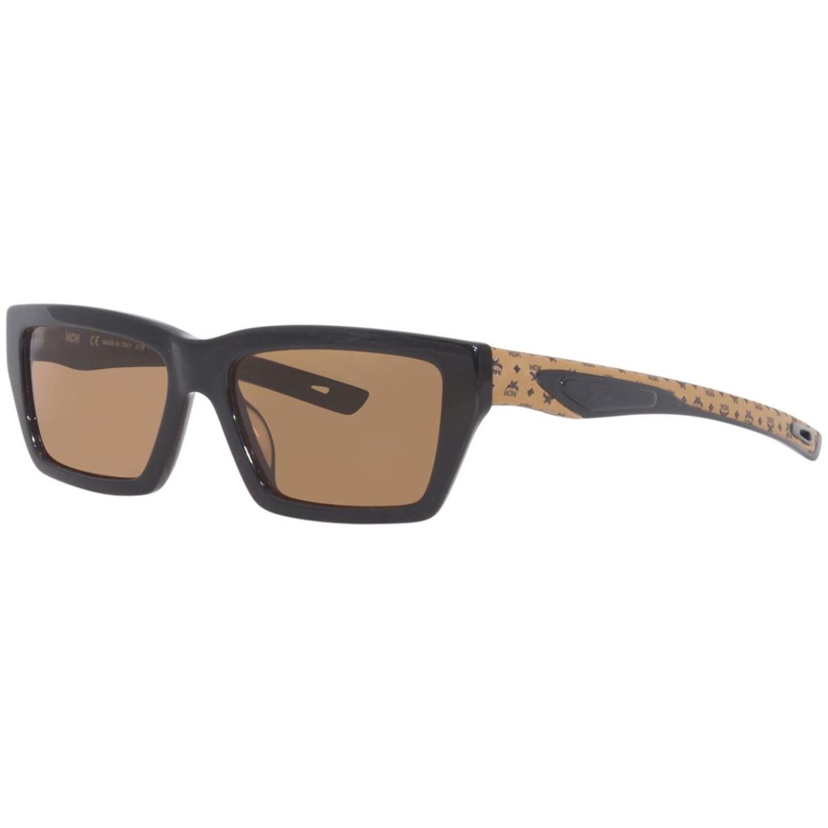 Mcm 696SL 003 Black Cognac Viseto Sunglasses with Brown Lenses Mcm Case