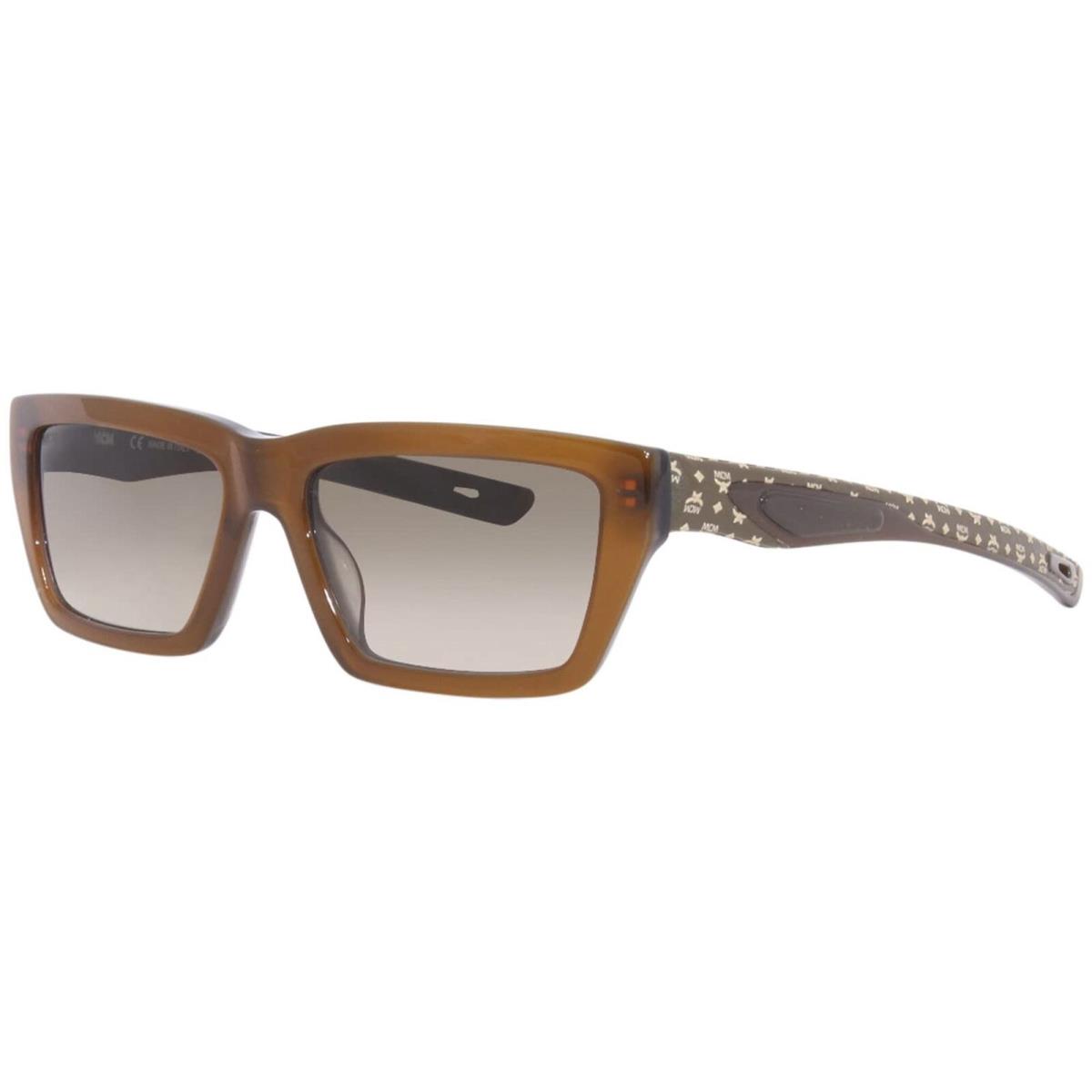 Mcm 696SL 205 Brown Sunglasses with Olive Visetos Mcm Case