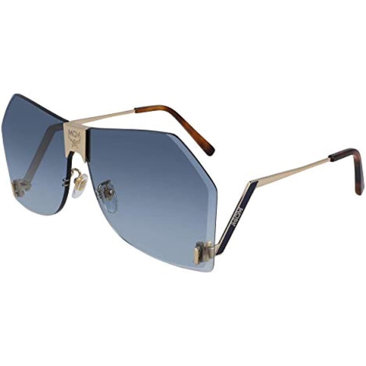 Mcm 135S 740 Shiny Gold Sunglasses with Blue Lenses Mcm Case