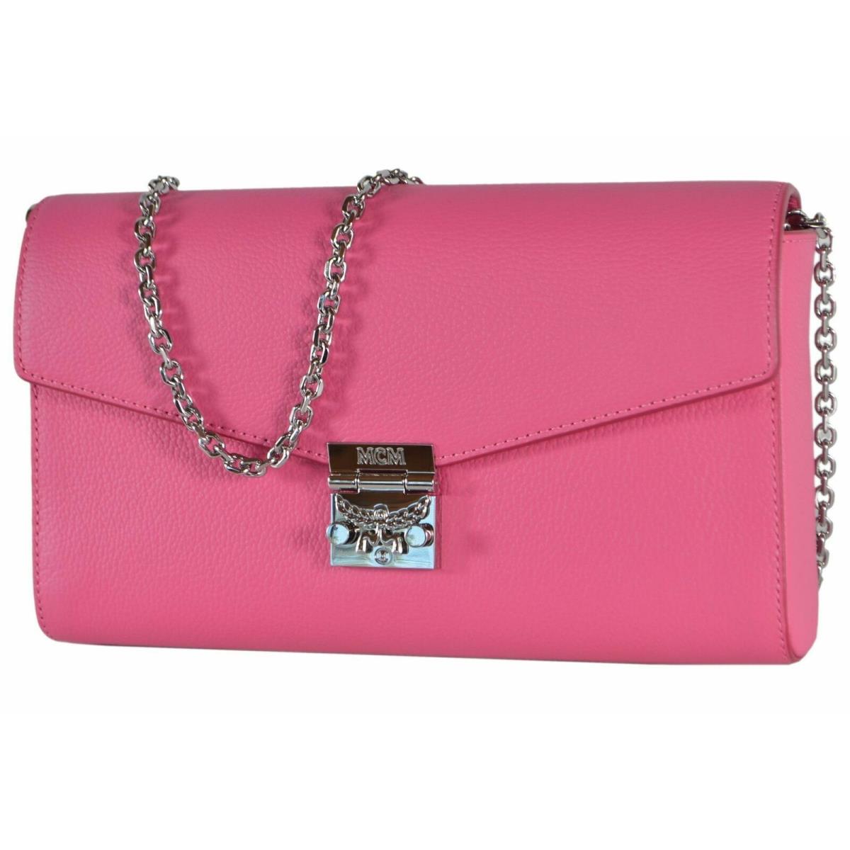 Mcm Sugar Pink Leather Medium Millie Crossbody Bag