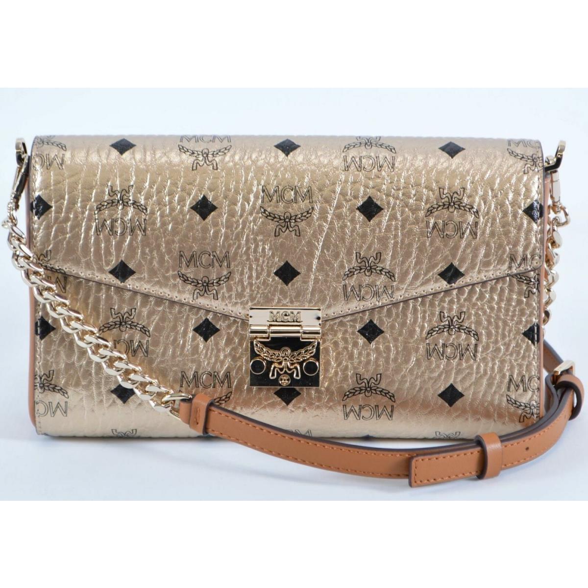 Mcm Berlin Gold Visetos Medium Millie Crossbody Bag Mwr BAFO01 T1001