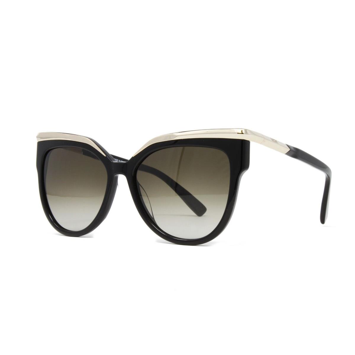 Mcm Women`s Sunglasses MCM637S 001 Black 56mm Brown Gradient Lens