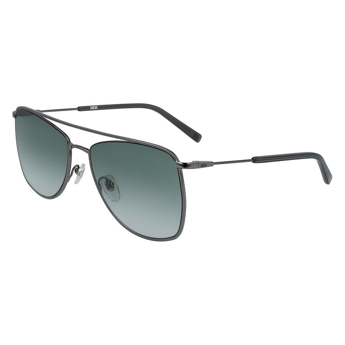 Mcm Ruthenium Navigator Sunglasses with Green Lenses Mcm Case