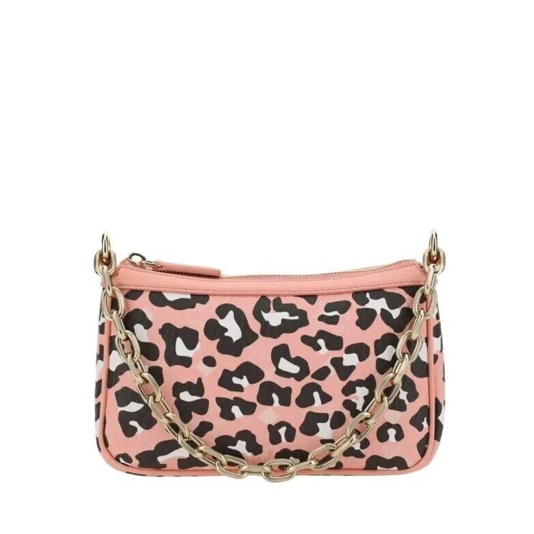 Mcm Aren Leopard Printed Chain-linked Mini Shoulder Bag 750