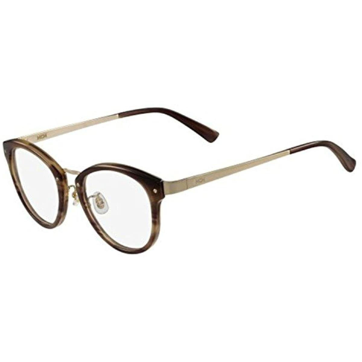 MCM2632A 216 Striped Brown Eyeglasses 50mm with Mcm Case