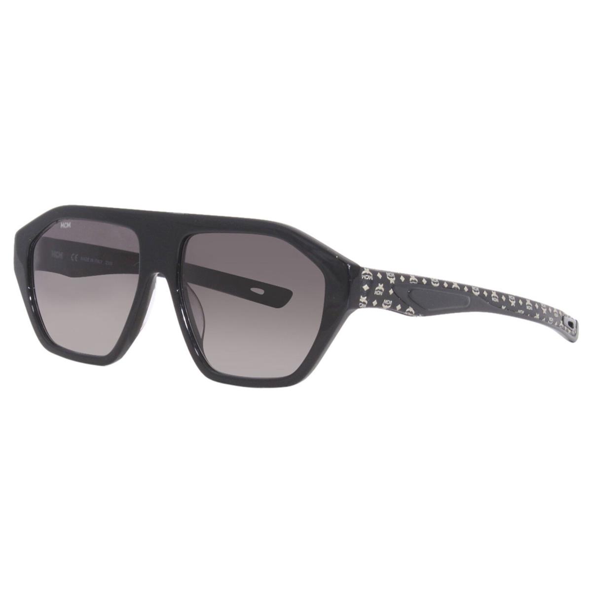 Mcm 705SL 004 Black Black Visetto Sunglasses with Grey Lenses Mcm Case