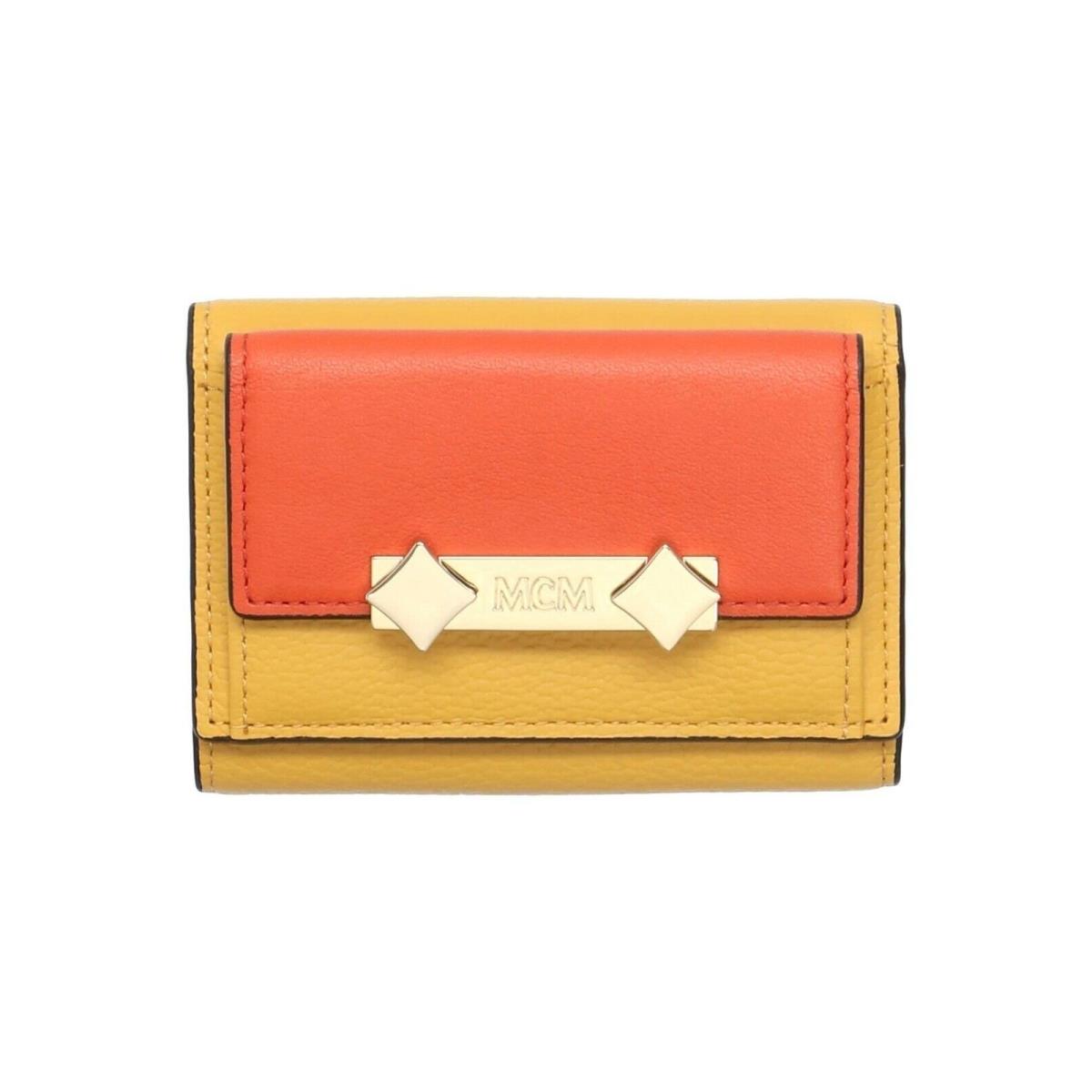 Mcm Milano Flap Colorblock Leather Small Wallet/ Tri-fold Mini