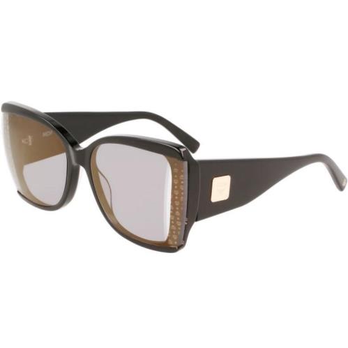 Mcm 710S 001 Black Sunglasses with Visetos Grey Lenses Mcm Case