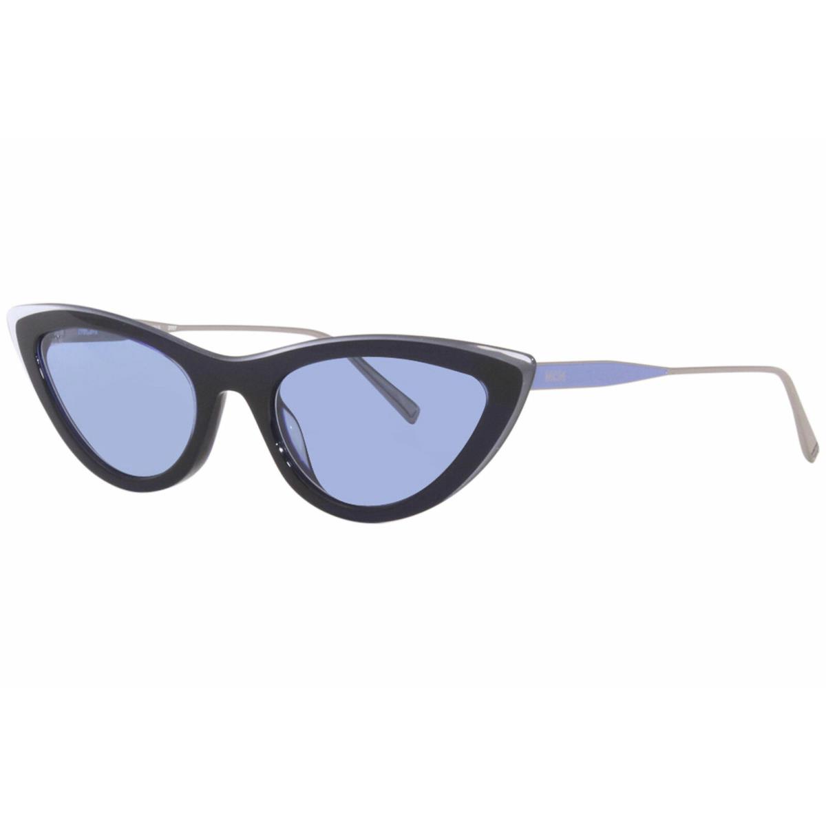 MCM699S 418 Azure Blue Cat Eye Sunglasses with Blue Lenses Mcm Case