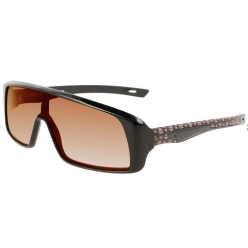 Mcm 717SL 001 Black Shield Sunglasses with Visetto Temples Mcm Case