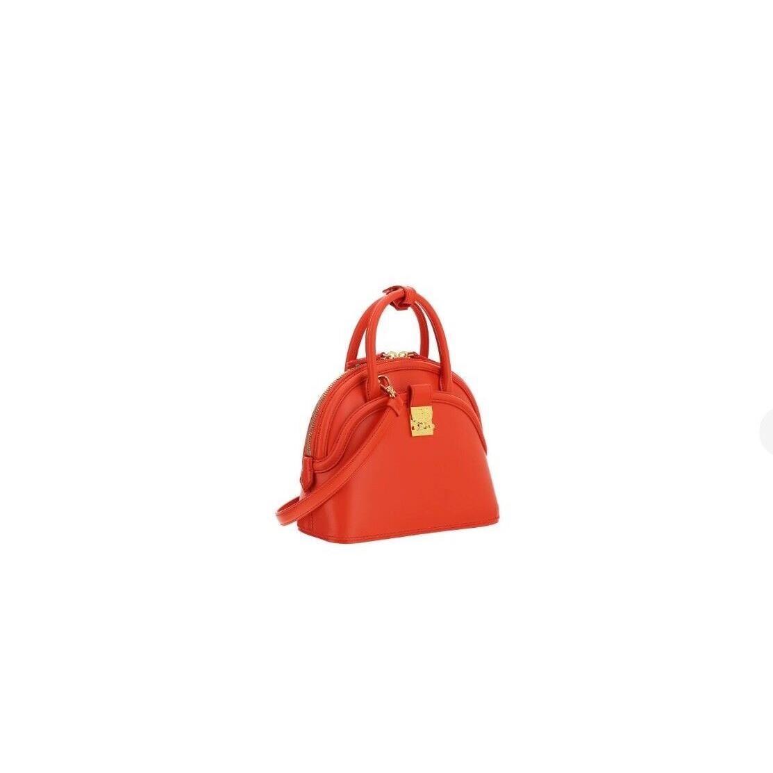 Mcm Luxury Anna Large Tote Bag Fiesta Orange Red Top Handle and Crossbody