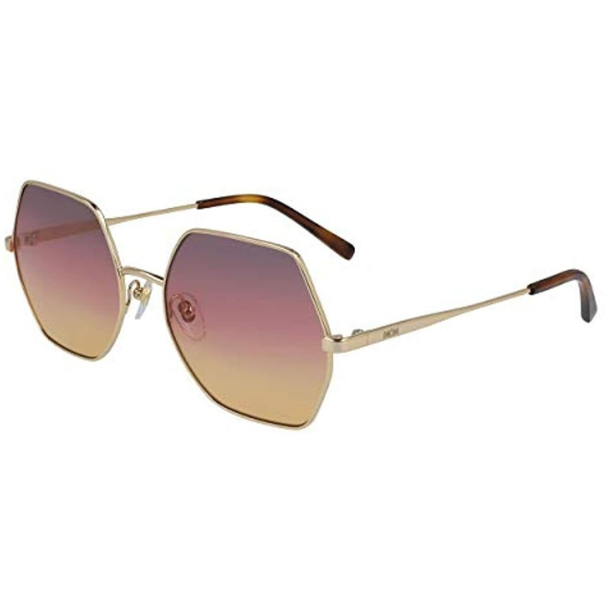 Mcm 140S 746 Shiny Gold Sunglasses with Rose Orange Lenses