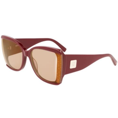 Mcm 710S 602 Burgundy Sunglasses with Visetos Mcm Case