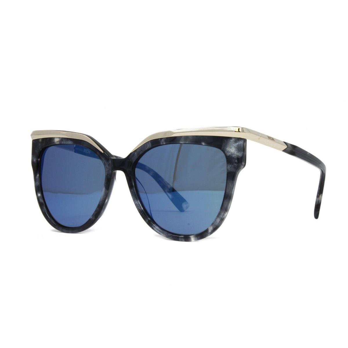 Mcm Women`s Sunglasses MCM637S 404 Sparkly Jeans 56mm Blue Mirror Lens