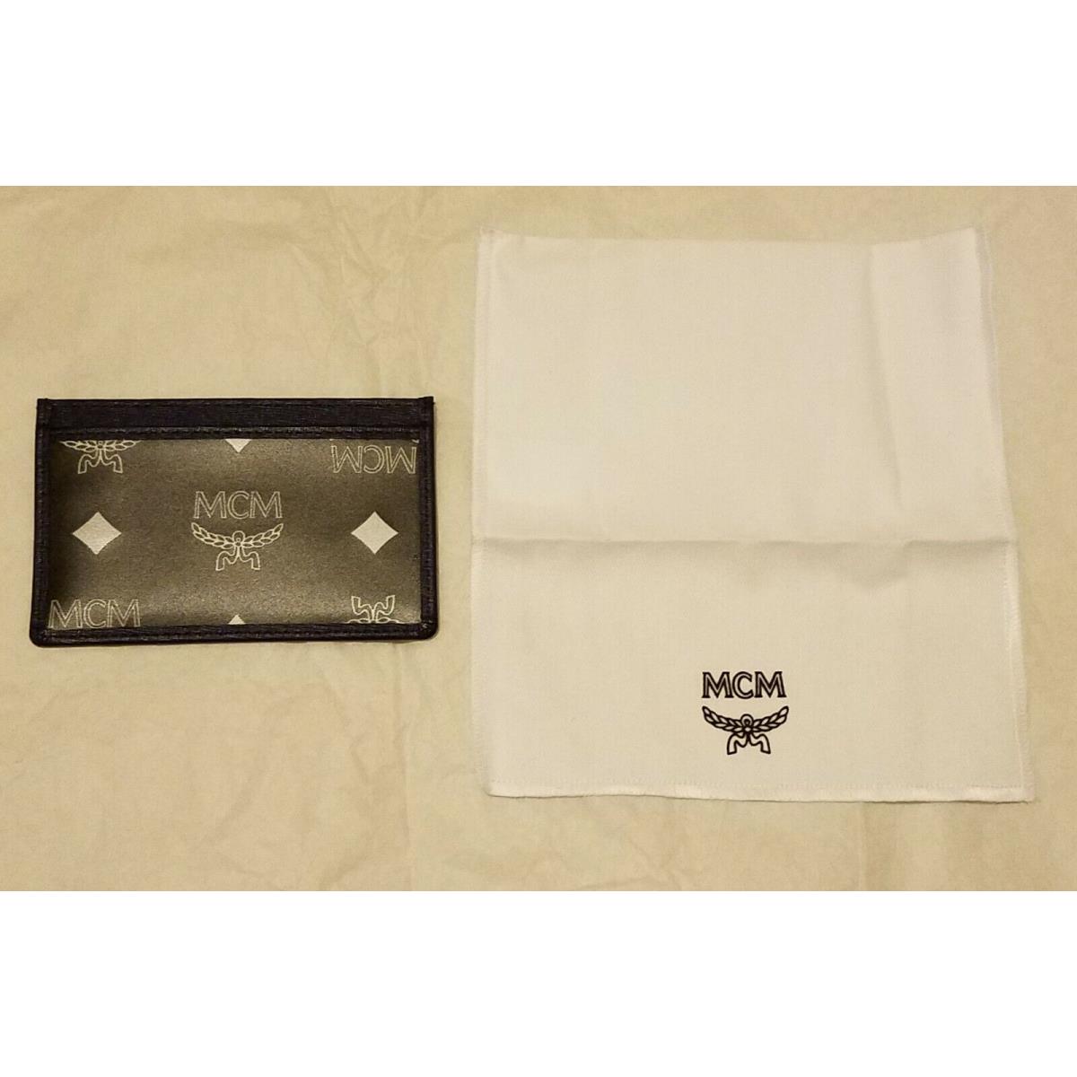 Mcm Black Card Case Mini Wallet Holder