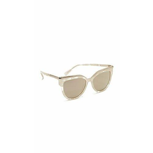 Mcm 637S 103 Women`s Metal Accent Sunglasses Sparkly Ivory/gold One Size