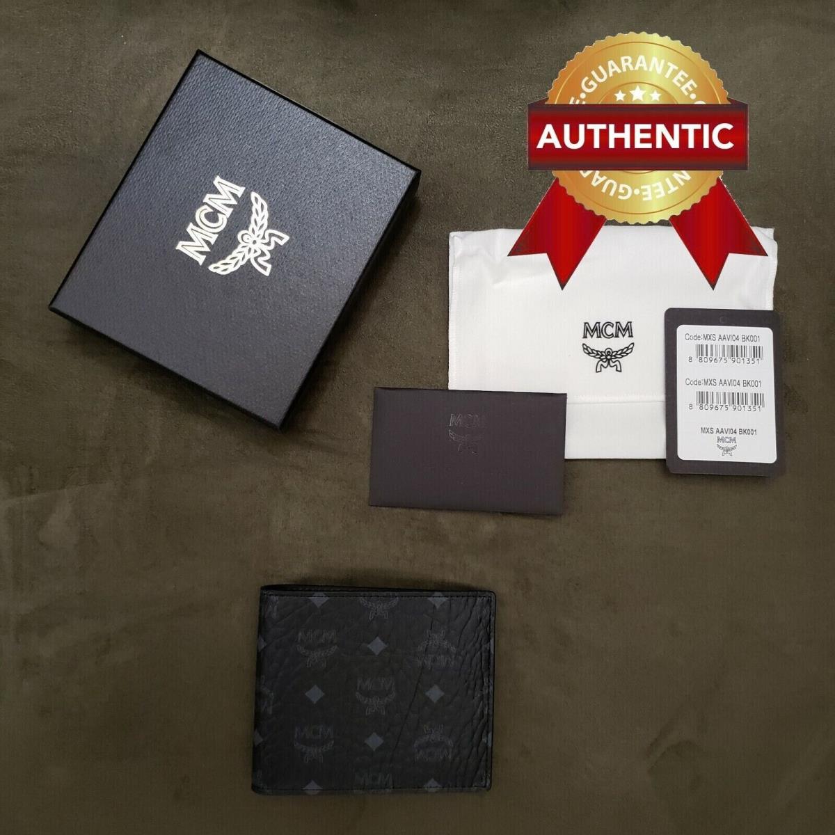 Mcm Bifold Wallet in Visetos / Black