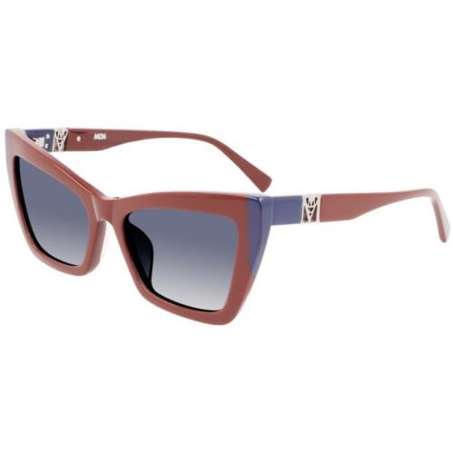 Mcm 722SLB 607 Burgundy Blue Sunglasses with Blue Lenses Mcm Case