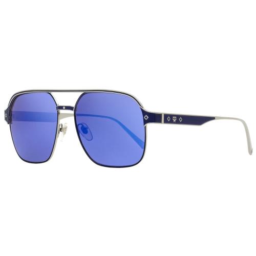 Mcm 128S 066 Ruthenium Blue Sunglasses with Blue Lenses Mcm Case