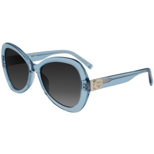 Mcm 695SE 454 Crystal Light Blue Sunglasses with Blue Gradient Lenses