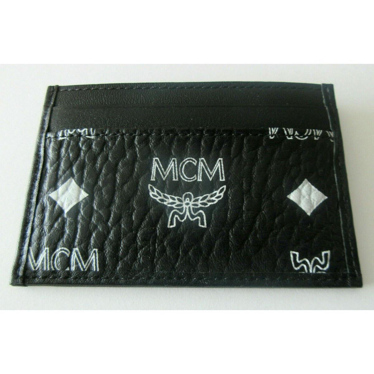 Mcm Card Case Wallet Black Visetos MXA9SWA08BV001