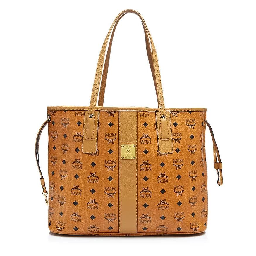 Mcm B6422 Cognac Medium Liz Reversible Shopper Size 14x11x6