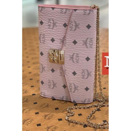 Mcm Visetos Patricia Continental Crossbody Powder Pink MYLAAPA07QH001