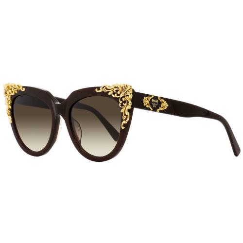 MCM631SA 210 Dark Brown Gold Sunglasses 55mm with Mcm Case