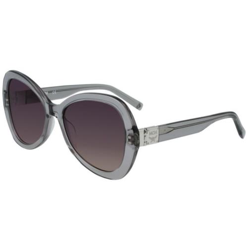 Mcm 695SE 020 Crystal Grey Sunglasses with Grey Peach Lenses