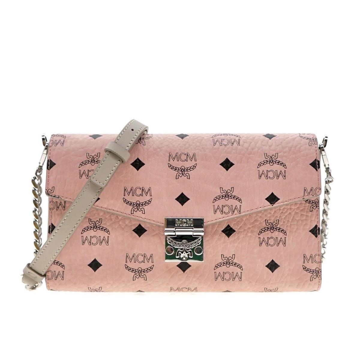 Mcm Millie Chain Crossbody Visetos Soft Pink