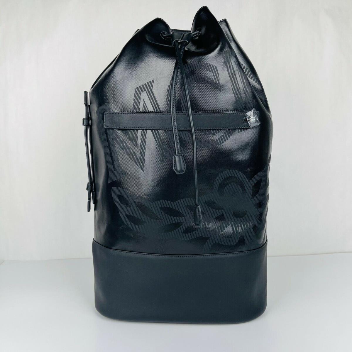 Mcm Tivitat Black Coated Canvas Large Drawstring Backpack MUK9ABT11BK001