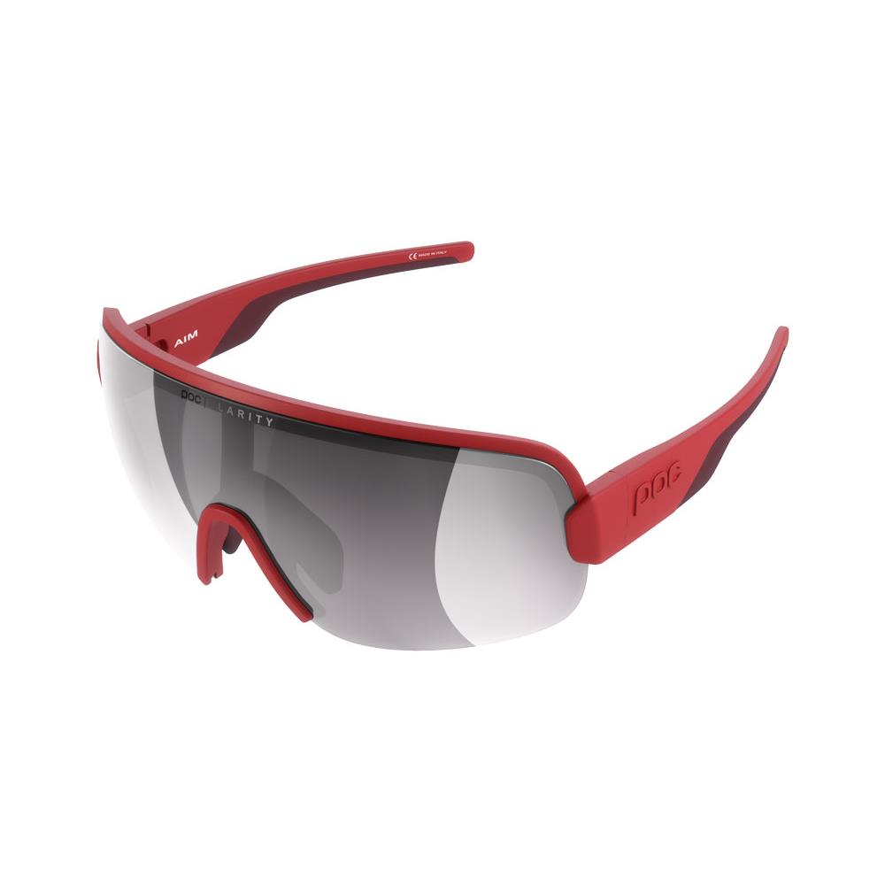 Poc Aim Sunglasses - Premium Poc Clarity Lenses - + Hard Protective Case Prismane Red / Violet Silver Mir Clarity CAT 3