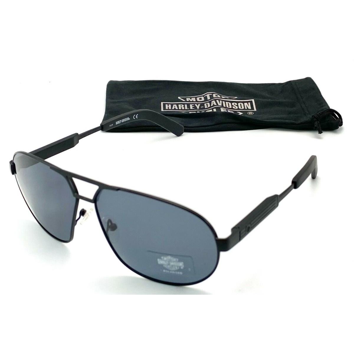 Harley Davidson HD1005X Black Polarized Sunglasses 63-12 145