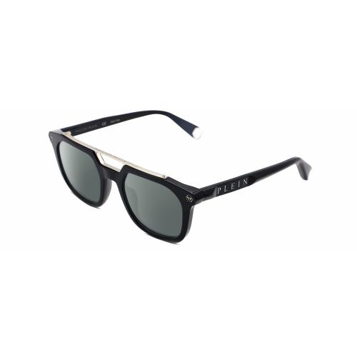 Philipp Plein SPP001M Unisex Polarized Sunglasses in Black Silver 51mm 4 Options Smoke Grey Polar