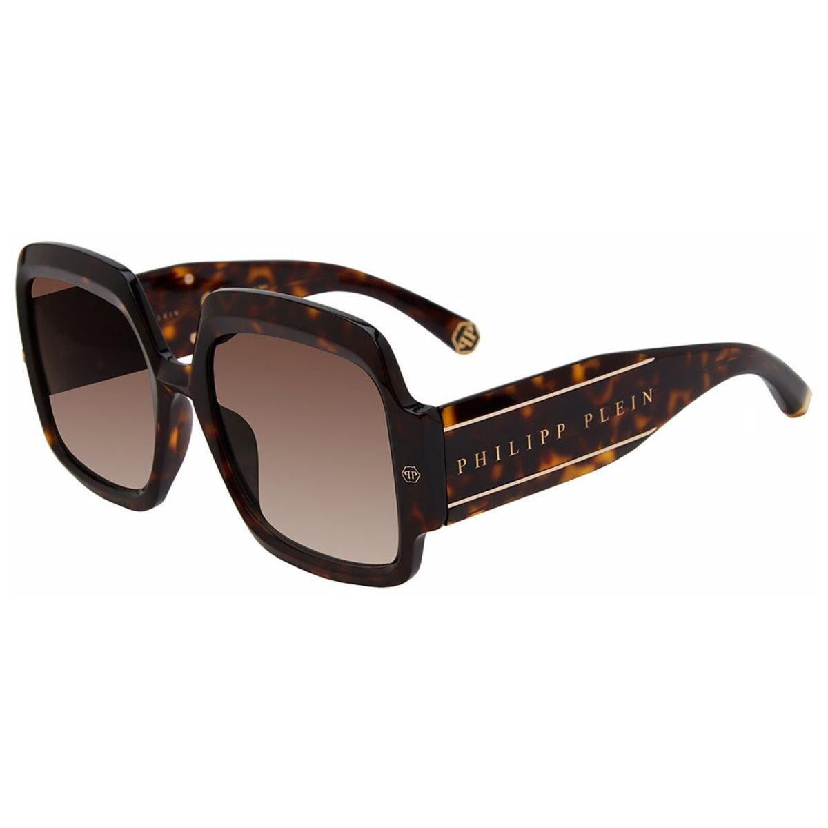 Philipp Plein First Lady Dubai Women`s Butterfly Sunglasses - SPP038M560 - Italy Shiny Dark Havana/Brown Gradient (722)