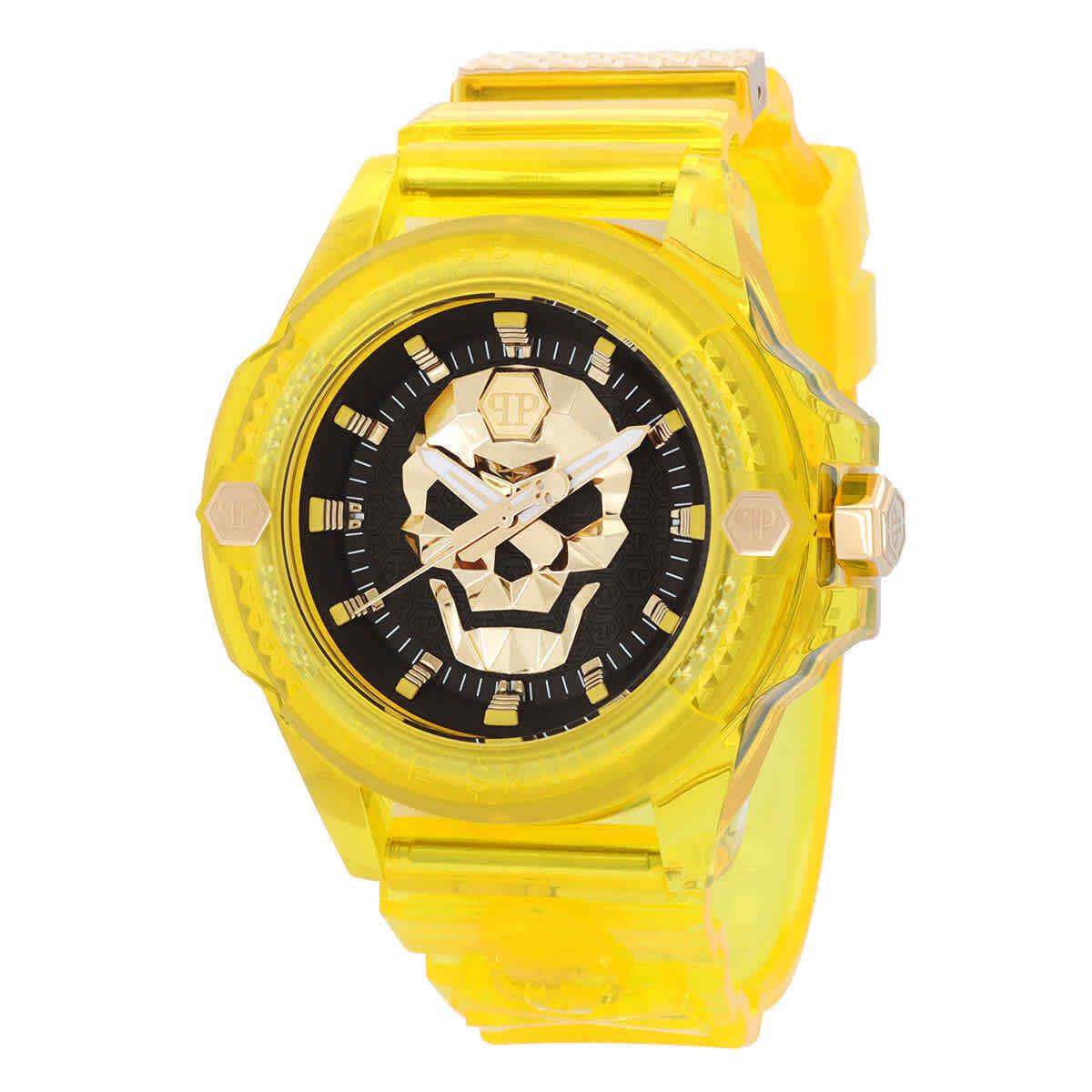 Philipp Plein The Skull Quartz Black Dial Men`s Watch PWWAA0123