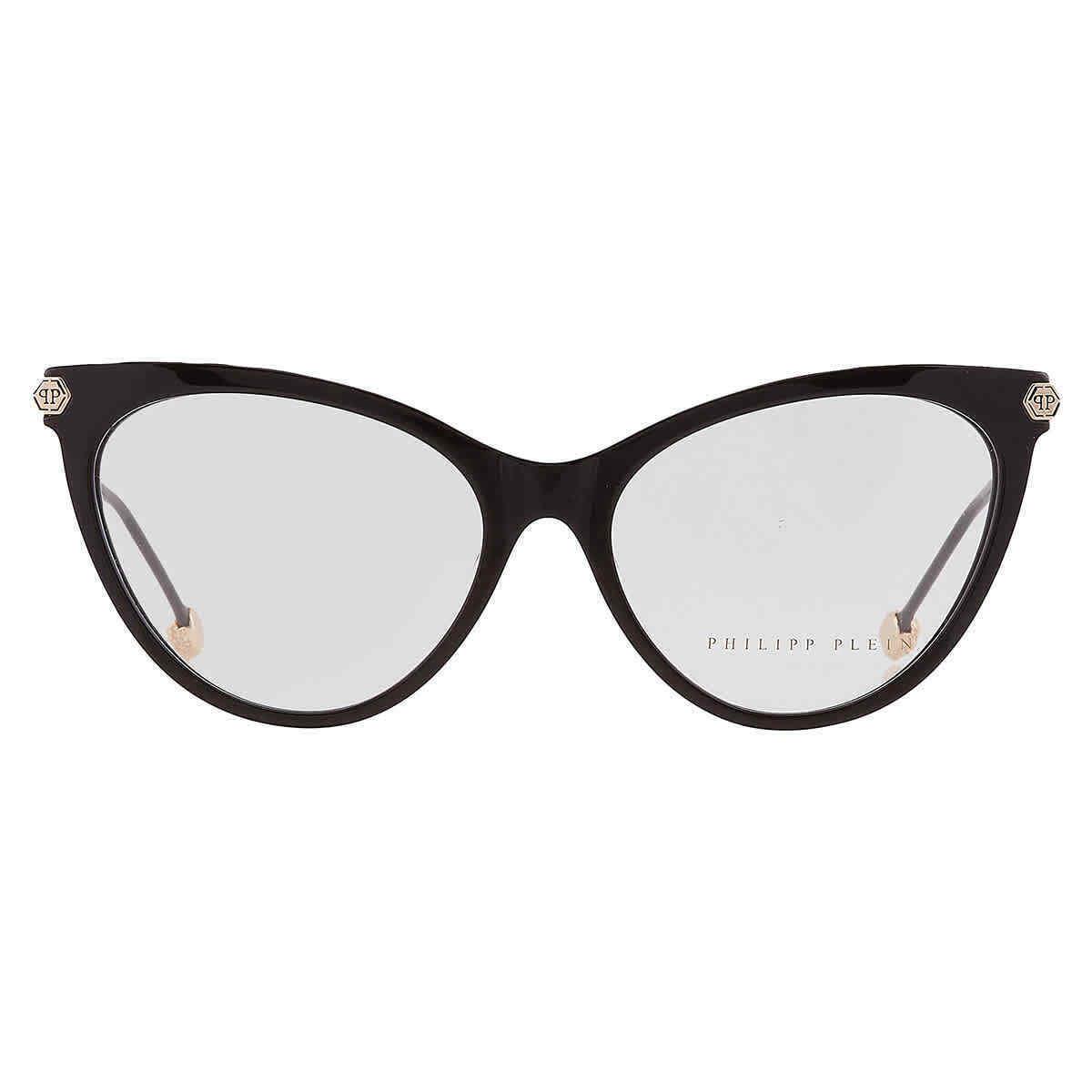 Philipp Plein Demo Cat Eye Ladies Eyeglasses VPP037S 0700 VPP037S 0700