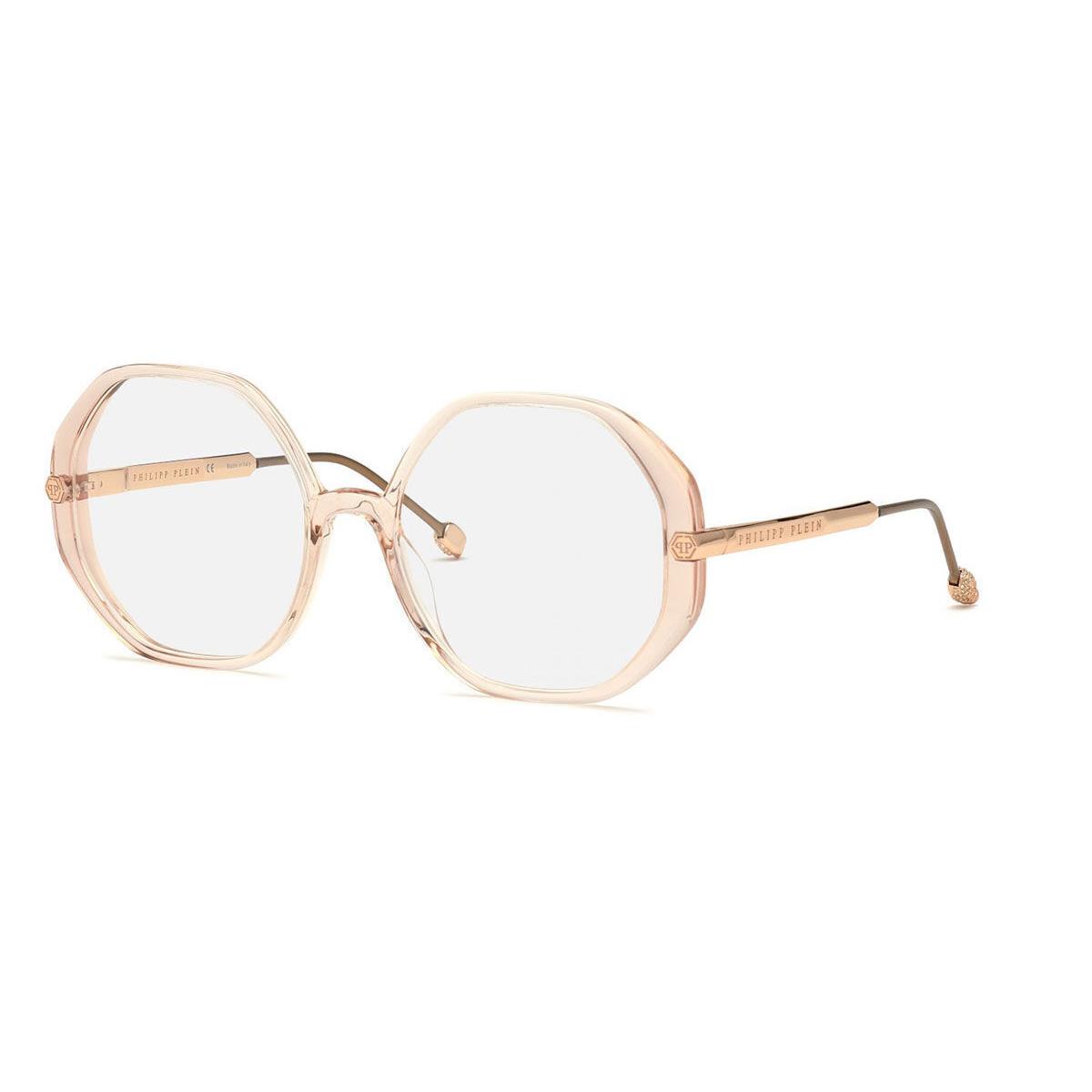 Philipp Plein VPP053S-09AH Shiny Transp Pink Eyeglasses