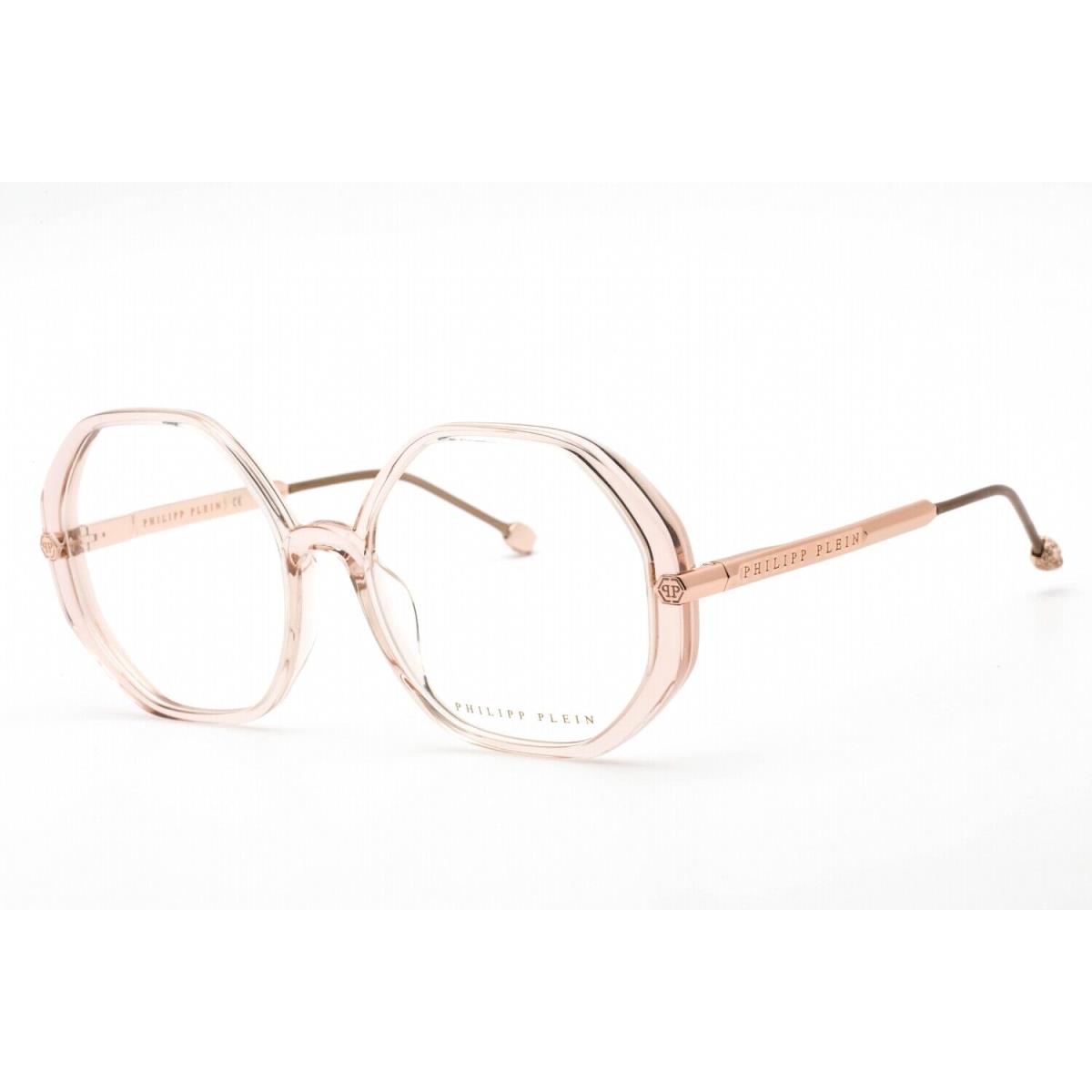 Philipp Plein VPP053S-09AH Shiny Transparent Pink Eyeglasses