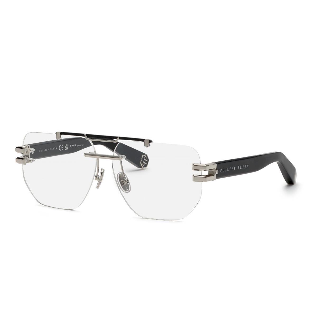 Philipp Plein VPP087M-0K07 Shiny Palladium Eyeglasses