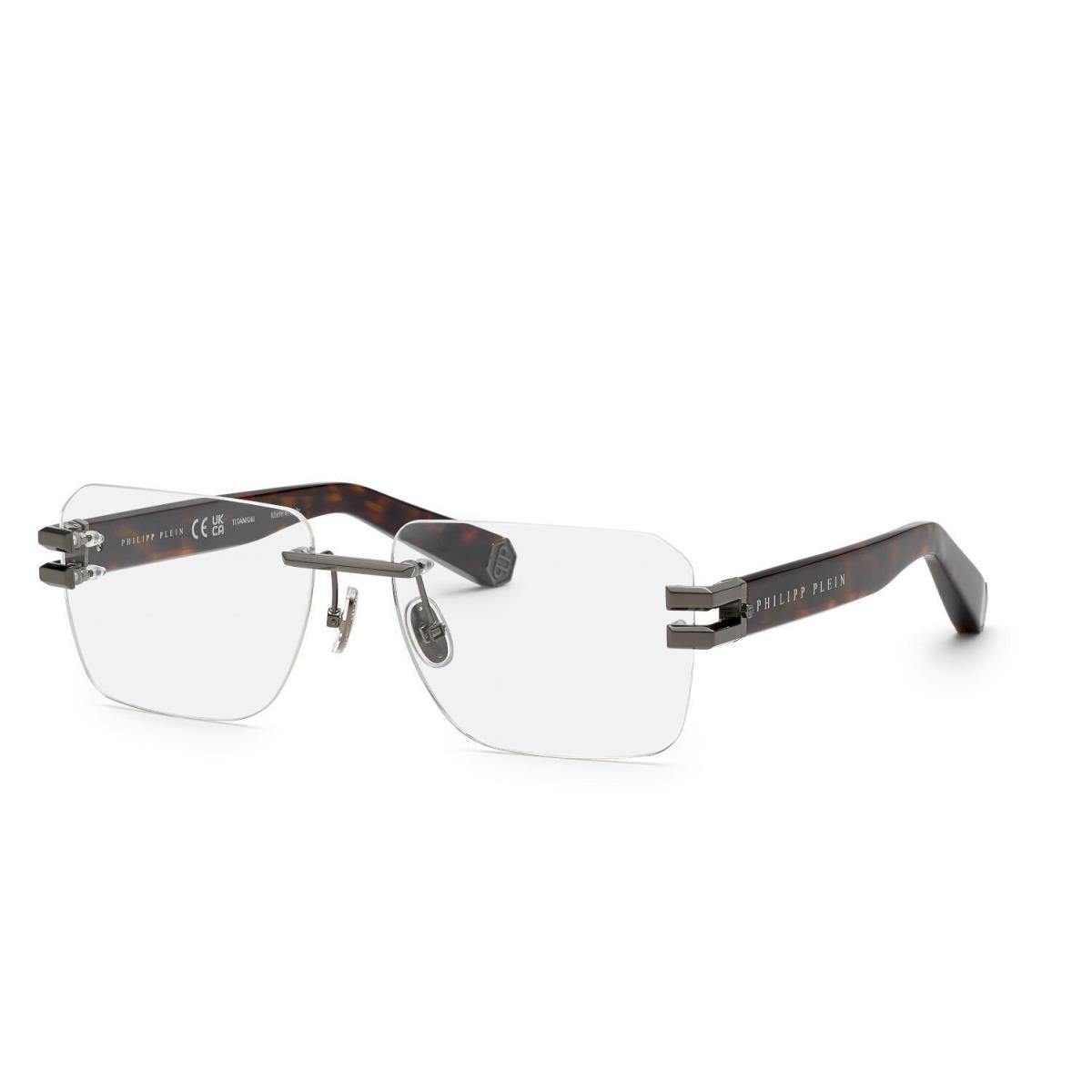 Philipp Plein VPP086M-0568 Total Shiny Gun Titanium Eyeglasses