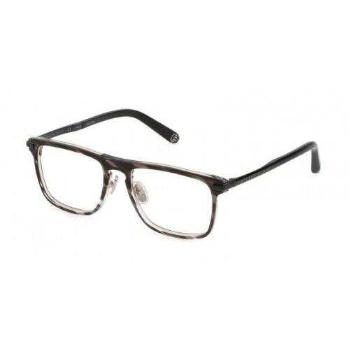 Philipp Plein VPP019M-0XAS Top Grey Transparent Brown Eyeglasses